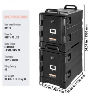 VEVOR Μονωμένο Φαγητοδοχείο 81QTx 2 Σκεύη Σερβιρίσματος SPBWXHSLL... VEVOR Μονωμένο Φαγητοδοχείο 81QTx 2 Σκεύη Σερβιρίσματος SPBWXHSLL...