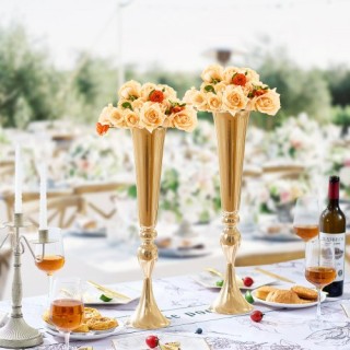 VEVOR 2 τεμ. 56cm Χρυσό Μεταλλικό Βάζο για Τραπέζια HLHPLBK55CM2HJ... VEVOR 2 τεμ. 56cm Χρυσό Μεταλλικό Βάζο για Τραπέζια HLHPLBK55CM2HJ...