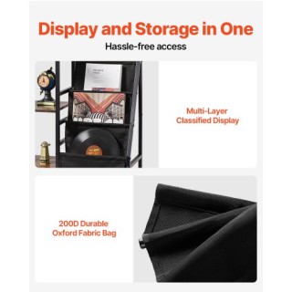 VEVOR Μαύρη Μεταλλική Βάση Πικάπ 3 Επιπέδων για 280 Δίσκους Βινυλίο... VEVOR Μαύρη Μεταλλική Βάση Πικάπ 3 Επιπέδων για 280 Δίσκους Βινυλίο...