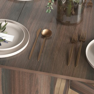 Πτυσσόμενο τραπέζι HOMCOM με 2 οβάλ πτερύγια, Ξύλινη κονσόλα που εξ...