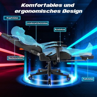 Costway LED Φωτιζόμενη Καρέκλα Gaming με Ρυθμιζόμενα Χαρακτηριστικ... Costway LED Φωτιζόμενη Καρέκλα Gaming με Ρυθμιζόμενα Χαρακτηριστικ...