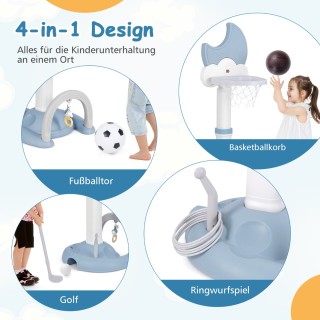 Costway 4-σε-1 Κέντρο Αθλητικών Δραστηριοτήτων για Παιδιά UY10085BL Costway 4-σε-1 Κέντρο Αθλητικών Δραστηριοτήτων για Παιδιά UY10085BL