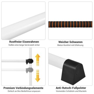 Ρυθμιζόμενη Μπάρα Μπαλέτου 123 x 71 x 119CM COSTWAY  SP37449SV