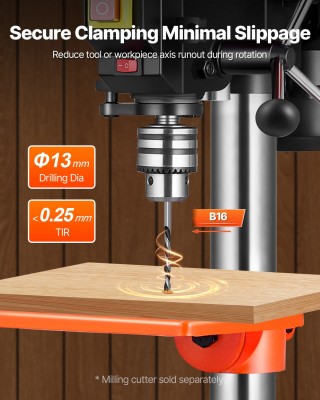 VEVOR Επιτραπέζιο Δράπανο 500W με Ρυθμιζόμενες Στροφές και Κλίση 0-...