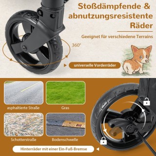 Costway Πολυλειτουργικό Καροτσάκι Κατοικιδίων για Μεσαία και Μεγάλα... Costway Πολυλειτουργικό Καροτσάκι Κατοικιδίων για Μεσαία και Μεγάλα...