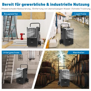 Costway Εμπορικός Αφυγραντήρας 66L/Ημέρα με Αντλία και Αποστραγγιστ...