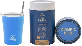 ESTIA Θερμική Κούπα Καφέ 350ml Save the Aegean Ολυμπιακό Μπλε 01-12465
