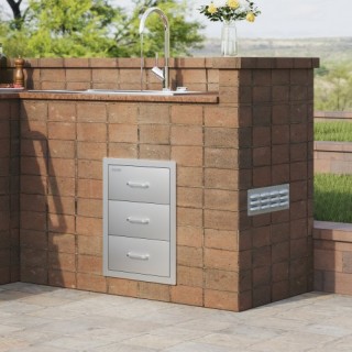 Συρτάρια Εξωτερικής Κουζίνας VEVOR 16 x 21.5 x 18, Τριπλά Συρτάρια ...