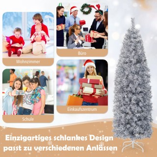 Costway Μαύρο-Λευκό Φωτιζόμενο Χριστουγεννιάτικο Δέντρο 180cm με 2... Costway Μαύρο-Λευκό Φωτιζόμενο Χριστουγεννιάτικο Δέντρο 180cm με 2...