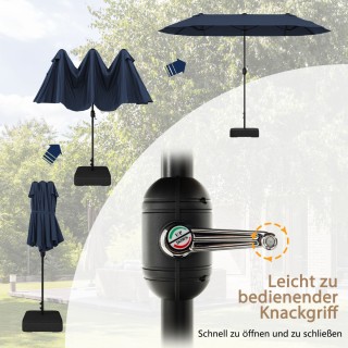 Διπλή Ομπρέλα με Βάση & UPF 50+ & Μανιβέλα 406 x 210 x 226 cm Σκού... Διπλή Ομπρέλα με Βάση & UPF 50+ & Μανιβέλα 406 x 210 x 226 cm Σκού...