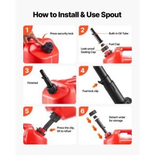 VEVOR Δοχείο Καυσίμου 19 Λ, Κόκκινο, με Στόμιο & Διαφανή Κλίμακα, Ρ... VEVOR Δοχείο Καυσίμου 19 Λ, Κόκκινο, με Στόμιο & Διαφανή Κλίμακα, Ρ...