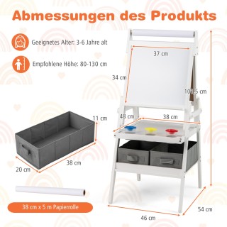 Costway Πολυλειτουργικός Παιδικός Καβαλέτος 3-σε-1 με Μαγνητικό Πίν... Costway Πολυλειτουργικός Παιδικός Καβαλέτος 3-σε-1 με Μαγνητικό Πίν...