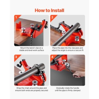 VEVOR Βαρέως Τύπου Αλυσίδα Βάσης για Σωλήνες 1/2 έως 8 ιντσών GLHQ1... VEVOR Βαρέως Τύπου Αλυσίδα Βάσης για Σωλήνες 1/2 έως 8 ιντσών GLHQ1...