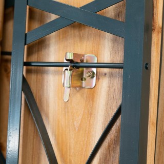 Galileo Πάγκος μπιραρίας με 2 πάγκους από ξύλο και ανθρακούχο ατσάλ... Galileo Πάγκος μπιραρίας με 2 πάγκους από ξύλο και ανθρακούχο ατσάλ...