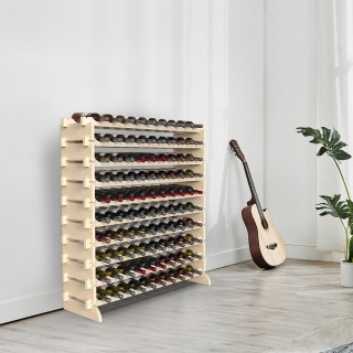 BAKAJI  Κάβα Πορταβίνο από Φυσικό Ξύλο με 100 Θέσεις για Μπουκάλια ...