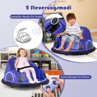 Costway  Ηλεκτρικό Καρουζέλ Αυτοκινητάκι για Παιδιά με LED Φώτα - Μ...