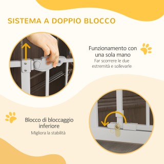 PawHut Ρυθμιζόμενο Πόρτα για Σκύλους με Μικρή Πόρτα και Αυτόματο Κλ...