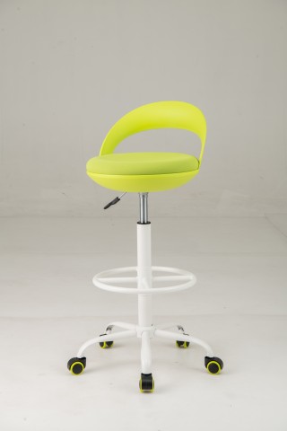 Costway Περιστρεφόμενο Σκαμπό με Ρόδες και Ρυθμιζόμενο Ύψος 88-100 ...