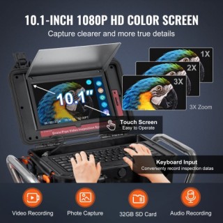 VEVOR Αυτοεπιπεδούμενη Κάμερα Αποχέτευσης 100m με Οθόνη Αφής 10.1 ... VEVOR Αυτοεπιπεδούμενη Κάμερα Αποχέτευσης 100m με Οθόνη Αφής 10.1 ...