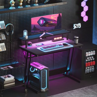 HOMCOM Γραφείο Gaming με LED Φώτα και Υποστήριξη για Οθόνη, από Μο... HOMCOM Γραφείο Gaming με LED Φώτα και Υποστήριξη για Οθόνη, από Μο...