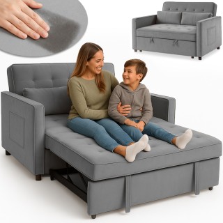 BAKAJI Διθέσιος Καναπές-Κρεβάτι 133 x 94 x 87 εκ από Premium Βελούδ...