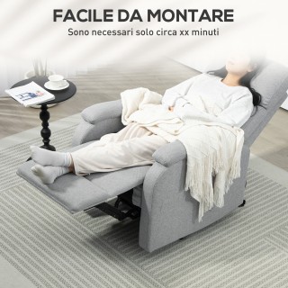 HOMCOM Χειροκίνητα Ανακλινόμενη Πολυθρόνα στις 60° με Επιπλέον Επέ... HOMCOM Χειροκίνητα Ανακλινόμενη Πολυθρόνα στις 60° με Επιπλέον Επέ...
