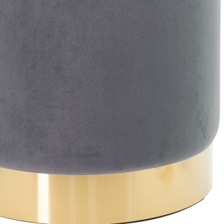 Shally Dogan Πουφ υποπόδιο από γκρι βελούδο, ξύλινη κατασκευή 31x3... Shally Dogan Πουφ υποπόδιο από γκρι βελούδο, ξύλινη κατασκευή 31x3...