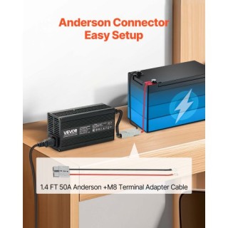 VEVOR Φορτιστής Μπαταρίας Λιθίου για RV 12V 20A 14.6V LiFePO4 Smart...