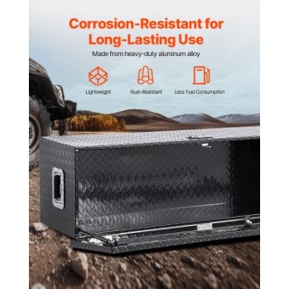 VEVOR Κουτί Εργαλείων Αλουμινίου 49x15x15 για Φορτηγάκι RV Μαύρο LC...