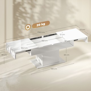 HOMCOM Επεκτεινόμενο Τραπεζάκι Καφέ με Αποθηκευτικό Χώρο, Μοντέρνο,... HOMCOM Επεκτεινόμενο Τραπεζάκι Καφέ με Αποθηκευτικό Χώρο, Μοντέρνο,...