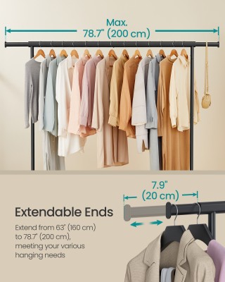 SONGMICS Κινητή Ράγα Ρούχων, Βαρέως Τύπου, Με Επεκτάσιμη Κρεμαστή Ρ... SONGMICS Κινητή Ράγα Ρούχων, Βαρέως Τύπου, Με Επεκτάσιμη Κρεμαστή Ρ...