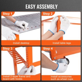 Φορητό Τραπέζι Συγκόλλησης VEVOR 36 x 24, 600lbs, με Ρόδες και Αποθ... Φορητό Τραπέζι Συγκόλλησης VEVOR 36 x 24, 600lbs, με Ρόδες και Αποθ...