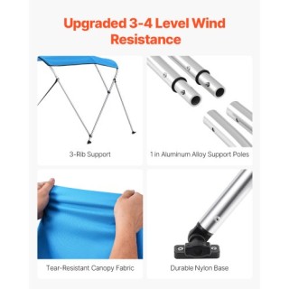 VEVOR Τρίκλινο Σκίαστρο Σκάφους σε Ειρηνικό Μπλε 3GCYZYP72859PTV1WV0 VEVOR Τρίκλινο Σκίαστρο Σκάφους σε Ειρηνικό Μπλε 3GCYZYP72859PTV1WV0