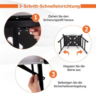 Costway  Φορητό και Πολυλειτουργικό Τραπέζι Εργασίας με Ανθεκτικό Μ...