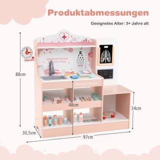 Costway Ροζ Ξύλινο Ιατρικό Σετ με Ιατρικά Όργανα & 24 Αξεσουάρ για... Costway Ροζ Ξύλινο Ιατρικό Σετ με Ιατρικά Όργανα & 24 Αξεσουάρ για...