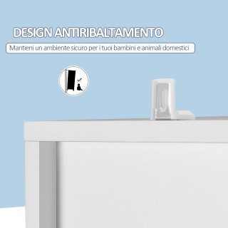 kleankin Ξύλινη κολόνα μπάνιου εξοικονόμησης χώρου με καθρέφτη και ... kleankin Ξύλινη κολόνα μπάνιου εξοικονόμησης χώρου με καθρέφτη και ...