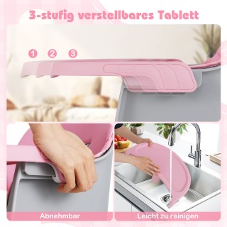 Costway Πολυλειτουργική Καρέκλα Φαγητού 16-σε-1 με Αφαιρούμενο Τραπ...