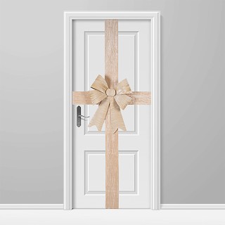 BAKAJI Χριστουγεννιάτικος φιόγκος κρέμας για την πόρτα, διακόσμηση... BAKAJI Χριστουγεννιάτικος φιόγκος κρέμας για την πόρτα, διακόσμηση...