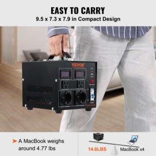 Μετασχηματιστής Τάσης VEVOR 2000W, Βαρέως Τύπου, CE Certified  DYZH...