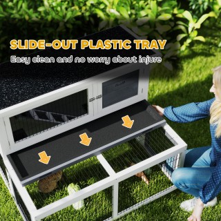 PawHut Διόροφο κλουβί κουνελιών με αφαιρούμενο δίσκο από ξύλο έλατ... PawHut Διόροφο κλουβί κουνελιών με αφαιρούμενο δίσκο από ξύλο έλατ...