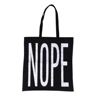 Villa dEste Home Μαύρη Τσάντα Αγορών Yes Nope σε Βαμβάκι 40x42.5cm ...