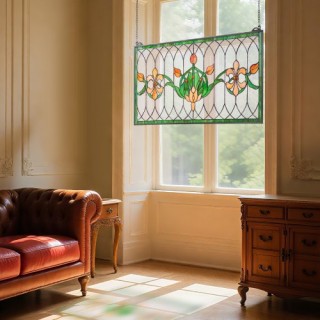 VEVOR Βιτρό Κρεμαστό Παράθυρο Τίφανι 32x17 Ίντσες HXFXCSBLBHXFJM702... VEVOR Βιτρό Κρεμαστό Παράθυρο Τίφανι 32x17 Ίντσες HXFXCSBLBHXFJM702...