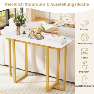 Costway Στενός Μοντέρνος Κονσόλα Εισόδου με Μαροπιέ οπτική - 107 x ...