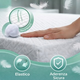 BAKAJI Καλύμμα Στρώματος Μονό 80x190x27εκ Jacquard με Λάστιχο Αντια...