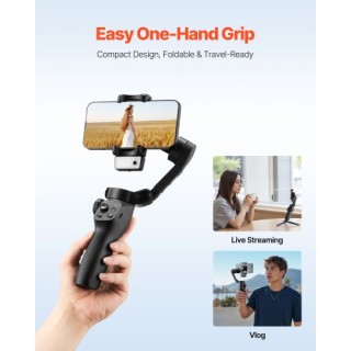 VEVOR Σταθεροποιητής Κάμερας 3 Αξόνων για Κινητά με Αυτόματη Παρακο...