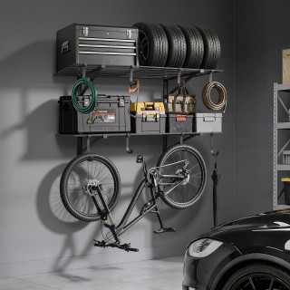 VEVOR Μεταλλικό Ράφι Γκαράζ Τοίχου 2 Επιπέδων, 61 x 122 cm, Μαύρο C... VEVOR Μεταλλικό Ράφι Γκαράζ Τοίχου 2 Επιπέδων, 61 x 122 cm, Μαύρο C...