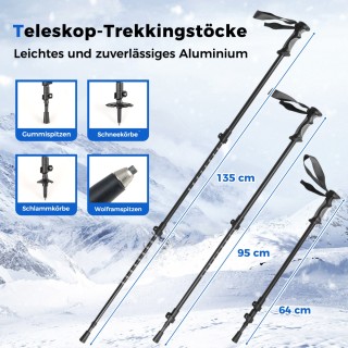 Costway Χιονοπέδιλα με Αναρρίχηση & Μπαστούνια Πεζοπορίας με Τσάντα... Costway Χιονοπέδιλα με Αναρρίχηση & Μπαστούνια Πεζοπορίας με Τσάντα...