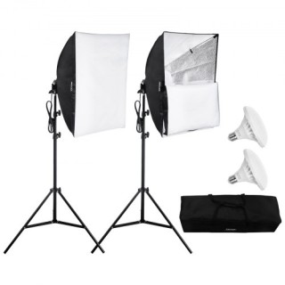 VEVOR Σετ Φωτισμού Softbox 24x24 30W 5500K LED Ρυθμιζόμενη Βάση S... VEVOR Σετ Φωτισμού Softbox 24x24 30W 5500K LED Ρυθμιζόμενη Βάση S...