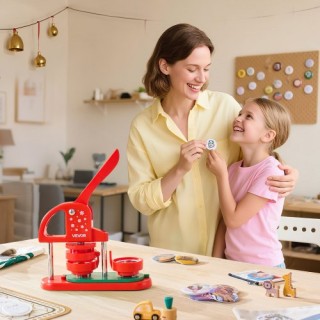 VEVOR Μηχανή Κατασκευής Καρφίτσας, Πλαστική, 58 mm, 100 Τμχ, Κόκκιν... VEVOR Μηχανή Κατασκευής Καρφίτσας, Πλαστική, 58 mm, 100 Τμχ, Κόκκιν...