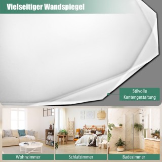 Costway Μεγάλος Διακοσμητικός Καθρέφτης Τοίχου 76 εκ. με Μοντέρνο ... Costway Μεγάλος Διακοσμητικός Καθρέφτης Τοίχου 76 εκ. με Μοντέρνο ...